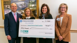 Fenimore Asset Management recently made a generous donation to support the construction of the new Center for Breast Health at Columbia Memorial Health. The Center, scheduled to open in January 2023, will provide state-of-the-art screening and diagnostic breast health services in a dedicated, modern, and comfortable space. Pictured above from left to right are: Frank Privitera, Director of Marketing and Renee Barratiere, Senior Relationship Manager, Fenimore Asset Management; CMH Chief Operating Officer Dorothy Urschel; and Barbara Klassen, Executive Director of the CMH Foundation.