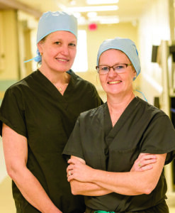 Two nurses at Saratoga Hospital