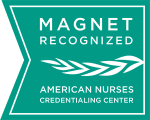 Logo for the American Nurses Credentialing Center, Magnet Recognition Program sized to 300px width