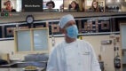 A chef works with bariatric patients and healthcare providers during an instructional class over Zoom