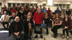 Dr. Martha Lepow, center, pictured with the Albany Med Chorale and Orchestra in 2019.