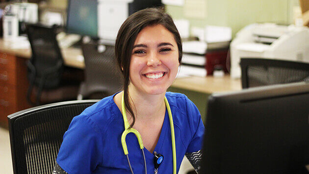 Friendly nurse smiles for the camera at Glens Falls Hospital