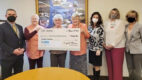 Jay Cahalan, CMH President & CEO; Shirley McThenia, Auxilian; Helen Wright, Auxilian; Marge Laurie, Auxiliary President; Dorothy Urschel, COO; Stephanie Hisgen, CNO; and Barbara Klassen, Executive Director of CMH Foundation.