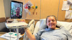 Sarah Maldonado Hurd and her husband Bill, deployed in Africa but connected via iPad in a virtual visit