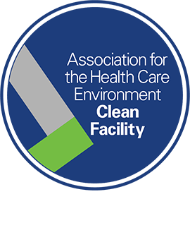 Logo for the Association for the Health Care Environment, Clean Facility Recognition