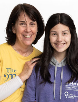 Melodies patient and caregiver at Radiothon