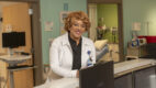 Dr. KMarie King, the Henry and Sally Schaffer Chair of the Department of Surgery and professor and chief of Surgery, stands in a clinical area