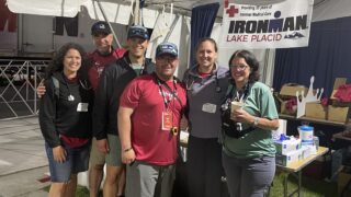 Group photo of Ironman Lake Placid 2024 Albany Medical Center Team.