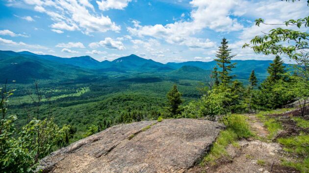 The view from Mount Van Hoevenberg in the Adirondack Mountains, near Lake Placid, NY