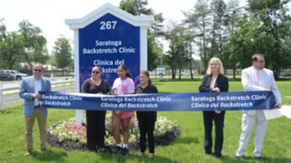 Ribbon cutting for the Saratoga Backstretch Clinic