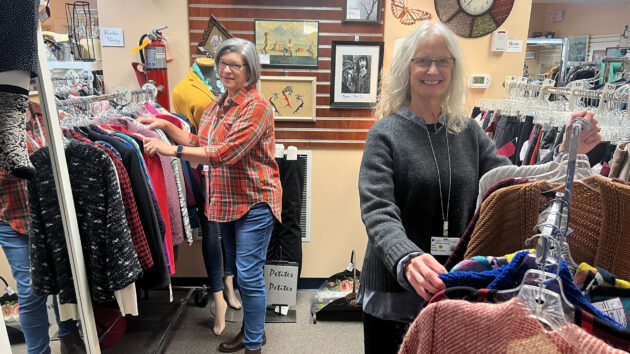 Volunteers working at the Treasures Consignment Boutique & Thrift Shoppe in Saratoga